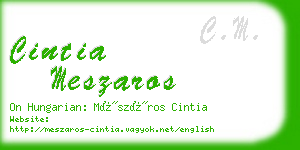 cintia meszaros business card